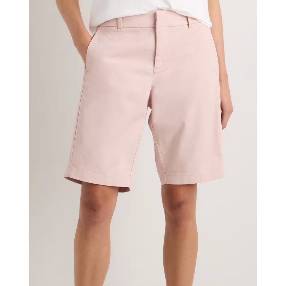 Quince Organic Stretch Cotton Chino Bermuda Shorts Shell Pink 14 LB139202-CFL01